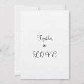 Invitation Plage de sable blanc rayures de cabane amour (Dos)