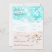 Invitation Plage de sable blanc Starfish Blue Ocean Invitatio (Devant)