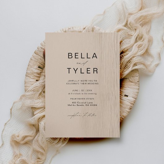 Invitation Plage de sable de bois flotté côtière Océan Mariag