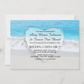 Invitation Plage de sable d'océan coeur plage d'invitations à (Devant)