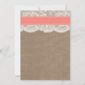 Invitation Plage de sable Dollar - Coral (Dos)
