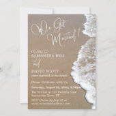 Invitation Plage de sable et d'écume Photo, Nous nous sommes (Devant)