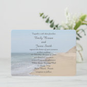 Invitation Plage de sable et vagues de l'océan (Debout devant)