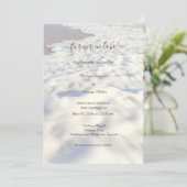 Invitation plage de sable romantique beige vibes mariage côti (Debout devant)