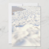 Invitation plage de sable romantique beige vibes mariage côti (Dos)