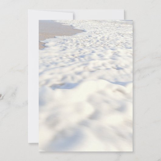 Invitation plage de sable romantique beige vibes mariage côti (Dos)