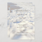 Invitation plage de sable romantique beige vibes mariage côti (Devant / Derrière)