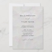 Invitation Plage de Sables Perlés Côtiers Élégant Mariage Océ (Devant)