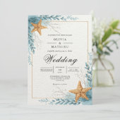 Invitation Plage de Starfish Mariage (Debout devant)