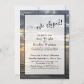 Invitation Plage de Sunrise Photo Nous sommes partis en cache (Devant)