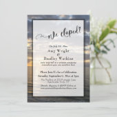 Invitation Plage de Sunrise Photo Nous sommes partis en cache (Debout devant)