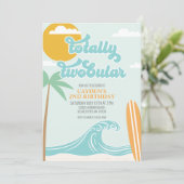 Invitation Plage de Surf de plage à deux tublars 2e anniversa (Debout devant)