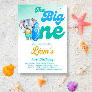 Invitation Plage de surf océan tropical d'été anniversaire