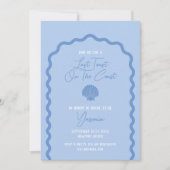 Invitation Plage Dernier Toast Sur La Côte Bachelorette (Devant)