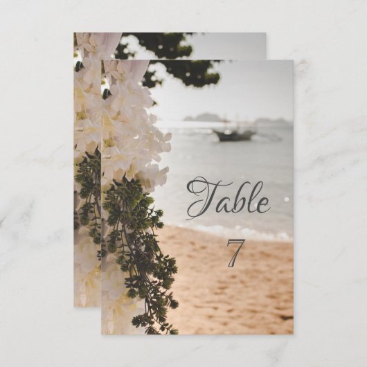 Invitation Plage des Fleurs de Bateaux à Voile (Devant / Derrière)