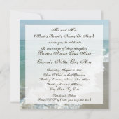 Invitation Plage Destination Mariage Invitation, Carré (Dos)