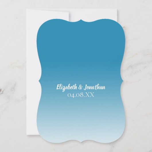 Invitation Plage Destination Mariage String Lumières Palms (Dos)