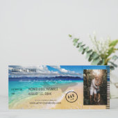 Invitation Plage - Destination Océan avec Photo & Avion (Debout devant)