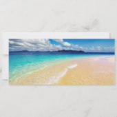 Invitation Plage - Destination Océan avec Photo & Avion (Dos)