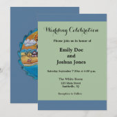 Invitation Plage d'été amusant soleil bord de mer côte (Devant / Derrière)