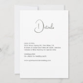 Invitation Plage d'été, avec détails, (Dos)