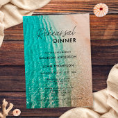 Invitation Plage d'été Ocean Destination Dîner de répétition