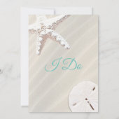 Invitation Plage d'étoiles de mer et de sable de sable de pla (Dos)