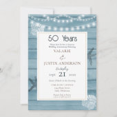 Invitation Plage du 50e anniversaire surprise (Devant)