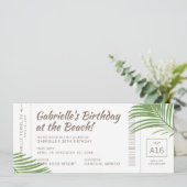 Invitation Plage du col de l'Embarquement Tropical Voyage d'a (Debout devant)