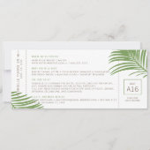 Invitation Plage du col de l'Embarquement Tropical Voyage d'a (Dos)