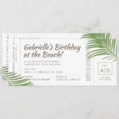 Invitation Plage du col de l'Embarquement Tropical Voyage d'a (Devant / Derrière)