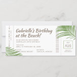 Invitation Plage du col de l'Embarquement Tropical Voyage d'a<br><div class="desc">Plane Billet d'embarquement Thème Anniversaire Voyage Invitation pour une Destination Tropicale Aventure Ami. Mettez les détails et les informations rsvp au verso, ou changez pour inclure d'autres termes personnalisés. Les polices et les couleurs peuvent être modifiées à l'aide de l'Éditeur Modèle. Cette invitation à vacances d'anniversaire de plage est présentée...</div>