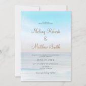 Invitation Plage En Front De Mer Plage Mariage À Thème (Devant)