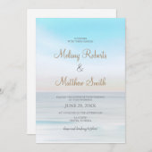 Invitation Plage En Front De Mer Plage Mariage À Thème (Devant / Derrière)