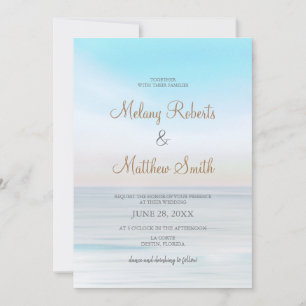 Invitation Plage En Front De Mer Plage Mariage À Thème