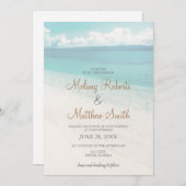 Invitation Plage En Front De Mer Plage Mariage À Thème (Devant / Derrière)