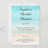 Invitation Plage et Océan Bride Blue Word jeu de course (Dos)