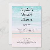 Invitation Plage et Océan Bride Blue Word jeu de course (Dos)