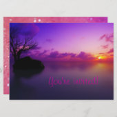 Invitation plage et Parties scintillant (Devant / Derrière)