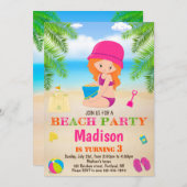 Invitation plage été invitation plage (Devant / Derrière)