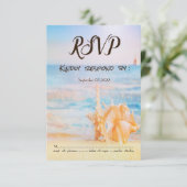 Invitation Plage, Étoile de mer, Coquillage SVP (Debout devant)