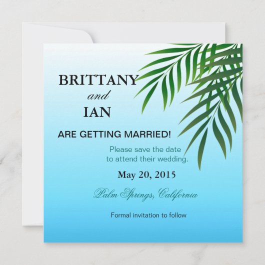 Invitation Plage Exotique (demande-moi d'écrire vos noms dans (Dos)