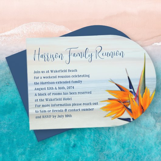 Invitation Plage Famille Réunion Oiseau du Paradis