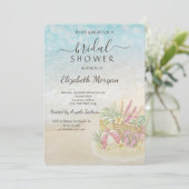 Invitation Plage Fête des mariées détente (Debout devant)