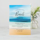 Invitation Plage fête été mer côtière tropicale (Debout devant)