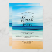Invitation Plage fête été mer côtière tropicale (Devant / Derrière)