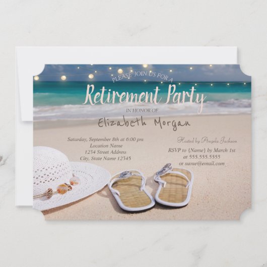 Invitation Plage, Flip flops Retraite (Devant)