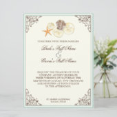 Invitation Plage Florale de coquillages de fleurs d'Hydrangea (Debout devant)