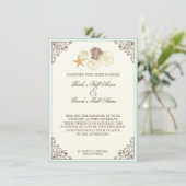 Invitation Plage Florale de coquillages de fleurs d'Hydrangea (Debout devant)