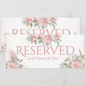 Invitation Plage florale réservée (Devant / Derrière)